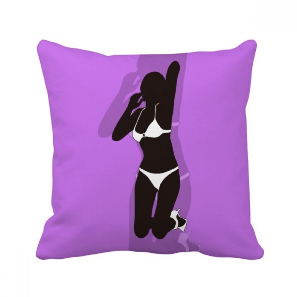 Coussin Oreiller de Insert Cover Violet Plump Femmes Kneel pour canapé