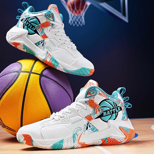 Men's Lace Up Basketball Shoes With Rubber Soles High Elasticity Running Shoes Casual And Fashionable Sneakers Non Slip And Wear-Resistant Outdoor Hiking Shoes Comfortable And Breathable Fitness Shoes3