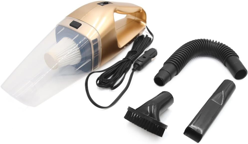 Ruilogod DC 12V 120W Portable Car Handheld Wet Dry Vacuum Cleaner remove dirt Gold Tone (id: 6c2 6ca 973 6d4 d96