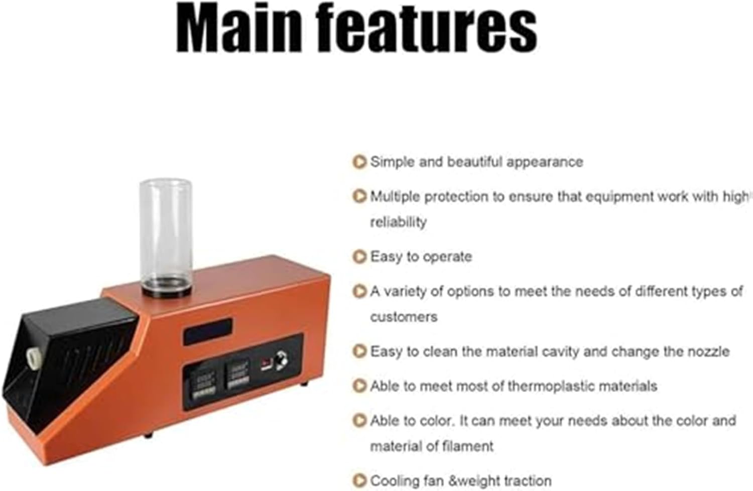 3D Printer Filament Extruder & Recycler Machine - Professional Desktop Filament Maker for PLA, ABS, PVA, PETG - Eco-Friendly Recycling for Failed Prints Fiber Winding
