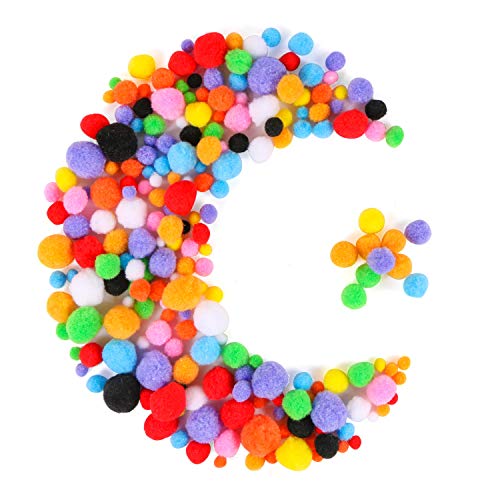 100 Pcs Pom Poms Craft Making Assorted Sizes & Colors High-Elastic Pom Poms Creative Craft Diy Material #TOP5