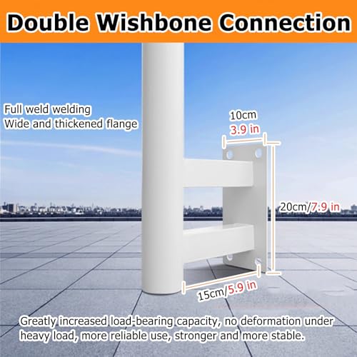 Poste Universal Ajustable para cámara de Montaje en Pared, de 19,7 a 78,7 Pulgadas, Soporte de fácil instalación para Luces de Seguridad y vigilancia Exteriores, Color Gris Claro, Altura de