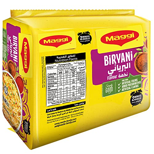 Maggi 2 Minutes Biryani Noodles 77g (Pack of 5)