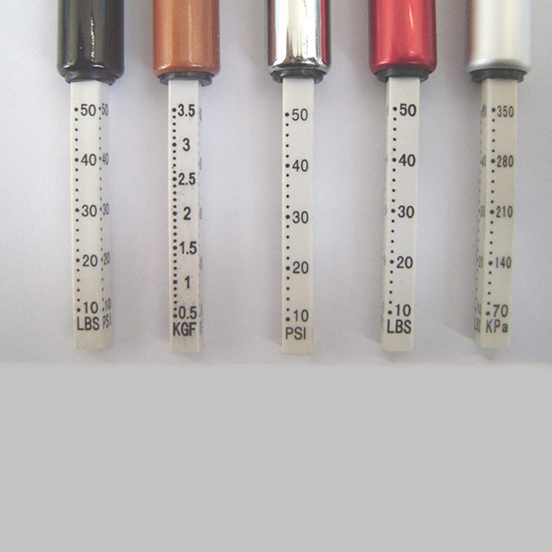 Manometro Portatile Misuratore di Pressione dell'Aria dei Pneumatici Penna del Veicolo Auto Moto Pneumatico Misuratore di Test Penna Silvery 5-50 PSI Strumento di Diagnostica