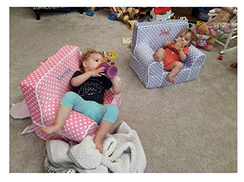 Dibsies Personalized Creative Wonders Toddler Chair - Ages 1.5 To 4 Years Old (Blue With White Piping) #TOP2