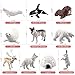 10 PCS Arctic Animals Figures, Polar Animals Figurines for Diorama School Project, Arctic Tundra Animal Toys Set with Polar Bear Deer Arcitc Fox Wolf