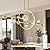 KELUOLY 10-Light Gold Kitchen Island Light, 54" Modern Dimmable Mid-Century Dining Room Chandelier, Linear Sputnik Pendant Lights with Globe Clear Glass Shade for Dining Room Kitchen Island, bar