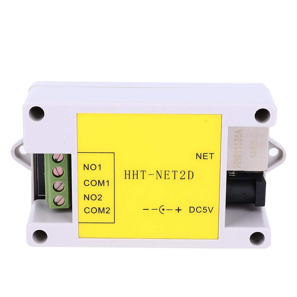2 Channel Support Modbus TCP Protocol Dc 5V Relay Module, 3.2 X 2 X 1.2Inch Network Relay, TCP Client and Udp Mode for Smart Home MultiClient Use