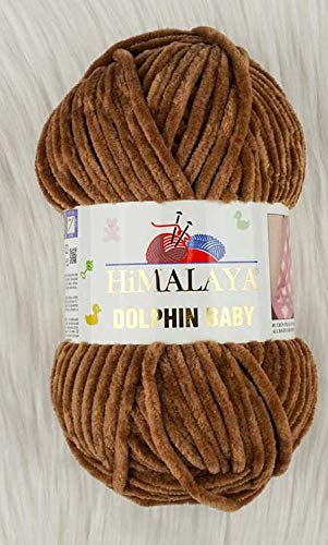 Himalaya Dolphin Baby Yarn 5 pcs 5x100 Gram, Baby Wool, 500 Gram (17,63 oz) Wool Super Bulky Baby Blanket Yarn 655 yds (600m) Velvet Yarn, Himalaya Yarn, Baby Yarn, Crochet Yarn Velvet Yarn (80337)