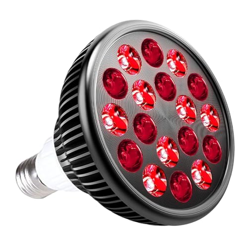 Genérico 54w Luz Roja Terapia Lámpara 660nm y 850nm Led Luz Roja e Infrarroja Bombilla Caliente Mejorar la Circulación Sanguínea Mejorar la Tez de la Piel (sin soporte)