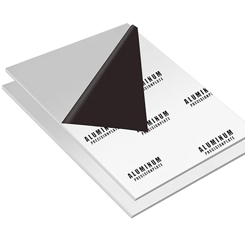 Miniatura 19 de 2 piezas de chapa de aluminio 6061, placas de aluminio resistentes de 12 x 16 x 1/8 pulgadas de grosor con película protectora, placa de aluminio