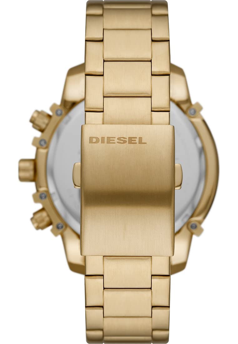 Diesel Reloj Griffed para Hombre, Movimiento cronógrafo de Cuarzo con Correa de Acero Inoxidable