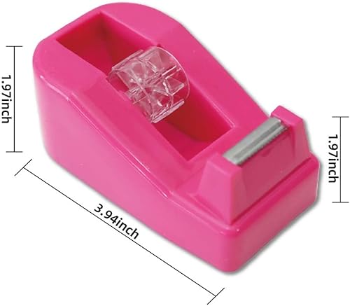 Miniatura 2 de Dispensador de cinta de escritorio Base antideslizante, para embalaje en oficina, restaurante, florería, pastelería, rosa