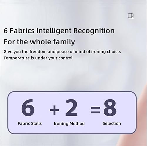 Miniatura 4 de DAUTAI Plancha de vapor portátil de viaje, mini vaporizador de mano para ropa de 1200 W, pantalla inteligente de ajuste de 8 posiciones, vaporizador