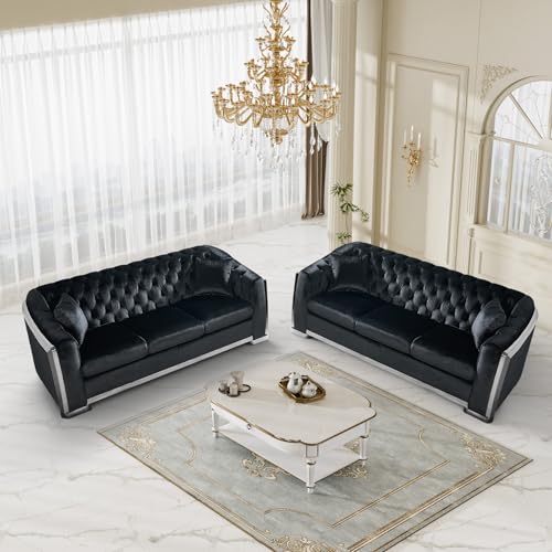 DAMAIFROM Mid Century Modern Chesterfield Sofa Couch, 84