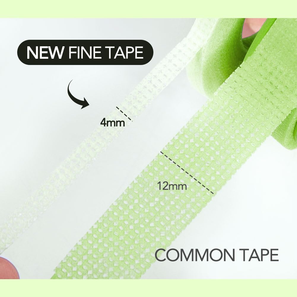 Lunamoon 10 Rolls Eyelash Extension Tape Eyelash Tape Eyelash Tape, 4mm Tape*10 Green - Image 3