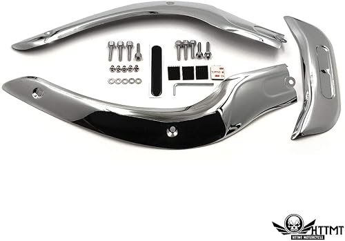 Miniatura 16 de HongK- Motorcycle Black Windshield Windscreen Trim Kit Compatible with H-D Road Glide 04-13 FLTR EFI FLTRI [P/N:MT449-BK]