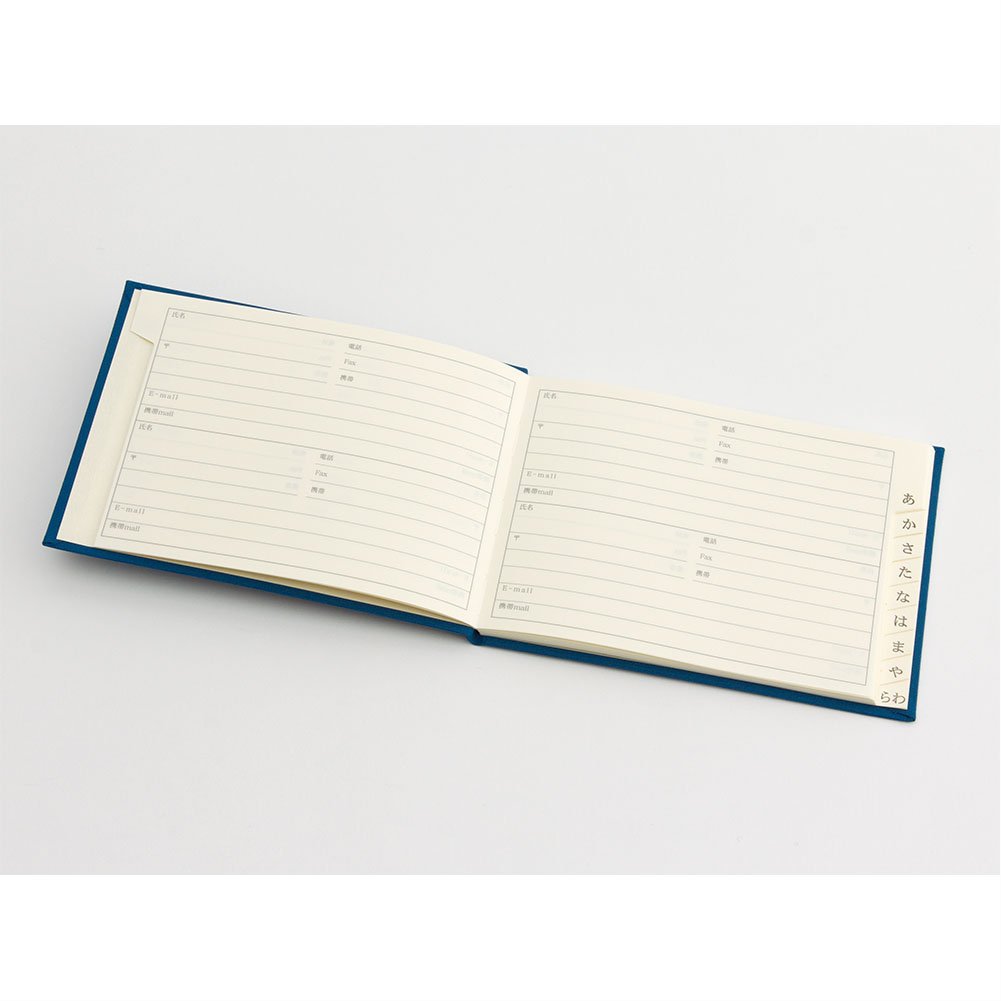 Green HF address book A6 adult address book blue