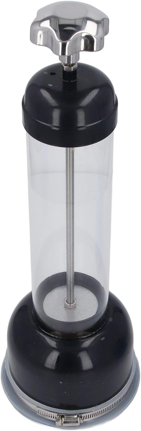 Calf Breathing Pump Stainless Steel Adjustable Suction Portable Newborn Calf Respirator for Livestock Farms and Emergency Situations (Black)