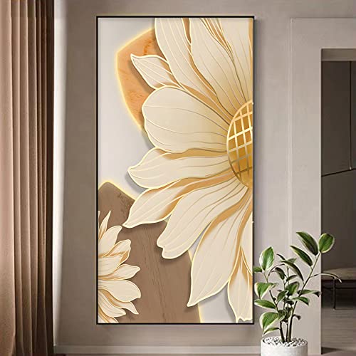 Peinture fleur affiches et gravures KEBIA pour sublimer un grand mur vide de 70x140cm