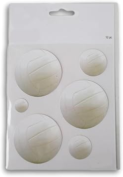 Volleyball Dimensional Stickers for Crafts, Cardmaking, Scrapbooks & More 12 Pc