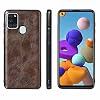 TTNAO Hoesje voor Samsung Galaxy A21S,Retro Stijl Premium Olie Wax Lederen Siliconen Case Zacht TPU Volledige…