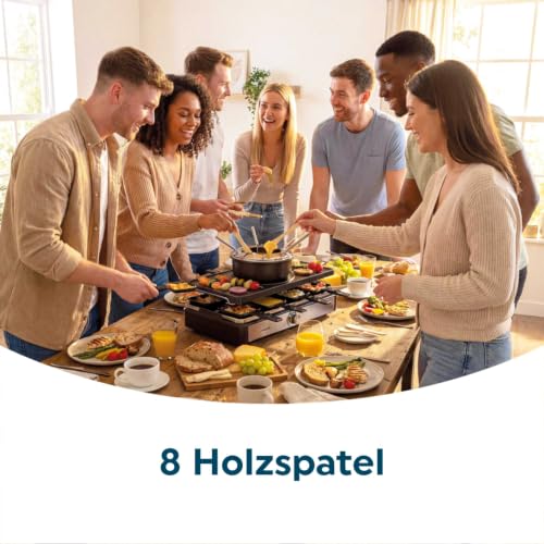 Salter 2-in-1 Raclette-Grill & Fondue-Set, elektrisch, 1400 W – Ansicht 4