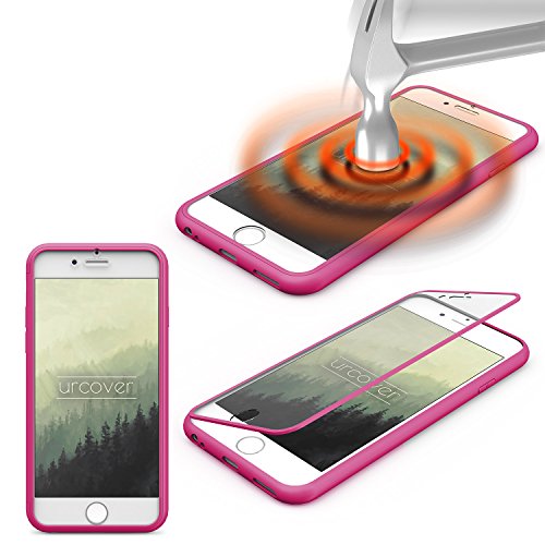 URCOVER® Carcasa TOUCH VIEW CASE Funda Completa | Apple iPhone 6 Plus / 6s Plus | Estuche Protección Pantalla + Antichoque en Fucsia | Cover Táctil Antigolpes