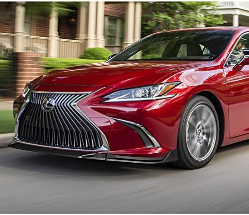 3PCS Front Bumper Lip Kit fit for compatible with 2019-2023 Lexus ES300H ES350, Sport-Style Splitter Trim Protection Spoiler, Air-Dam-Chin-Diffuser (Unpainted Matt Black)