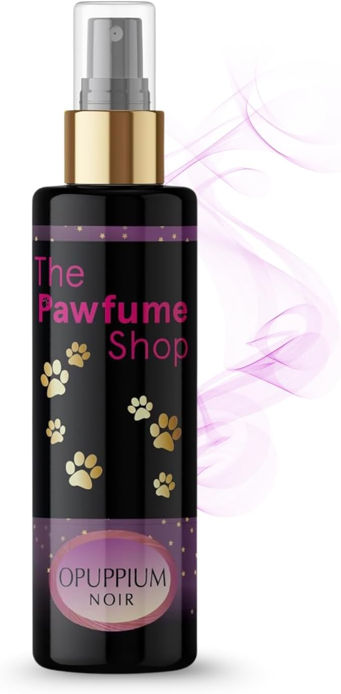 Opuppium Noir - Female Dog Perfume Spray - Suitable for All Breeds & Sizes - For Fresh Scent & Odour Control - Gentle on Skin & Long-Lasting Fragrance - 100ml