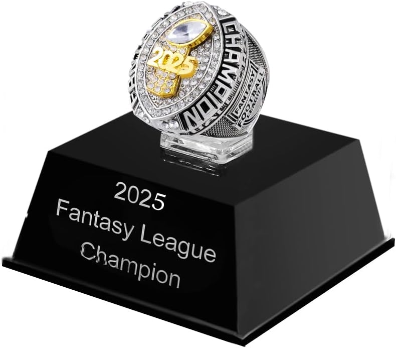 2025 Fantasy Football Championship Ring Award Prize Trophy Sports Winner FFL Champion Ring