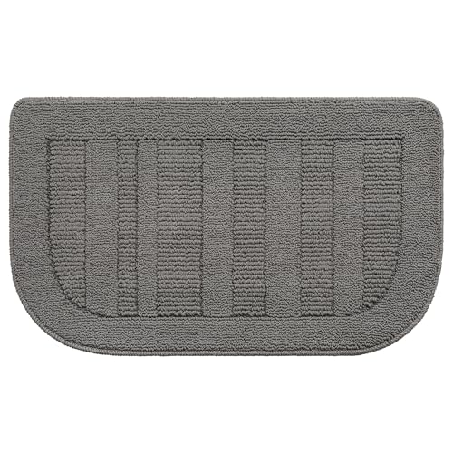 BEQHAUSE 30x18 Inch Kitchen Rugs Non Slip Washable Kitchen Sink Rug, Grey