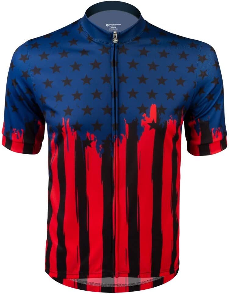 AERO|TECH|DESIGNS | Men's Classic Printed Cycling Jersey | Lightweight Sun Protection | Made in USA