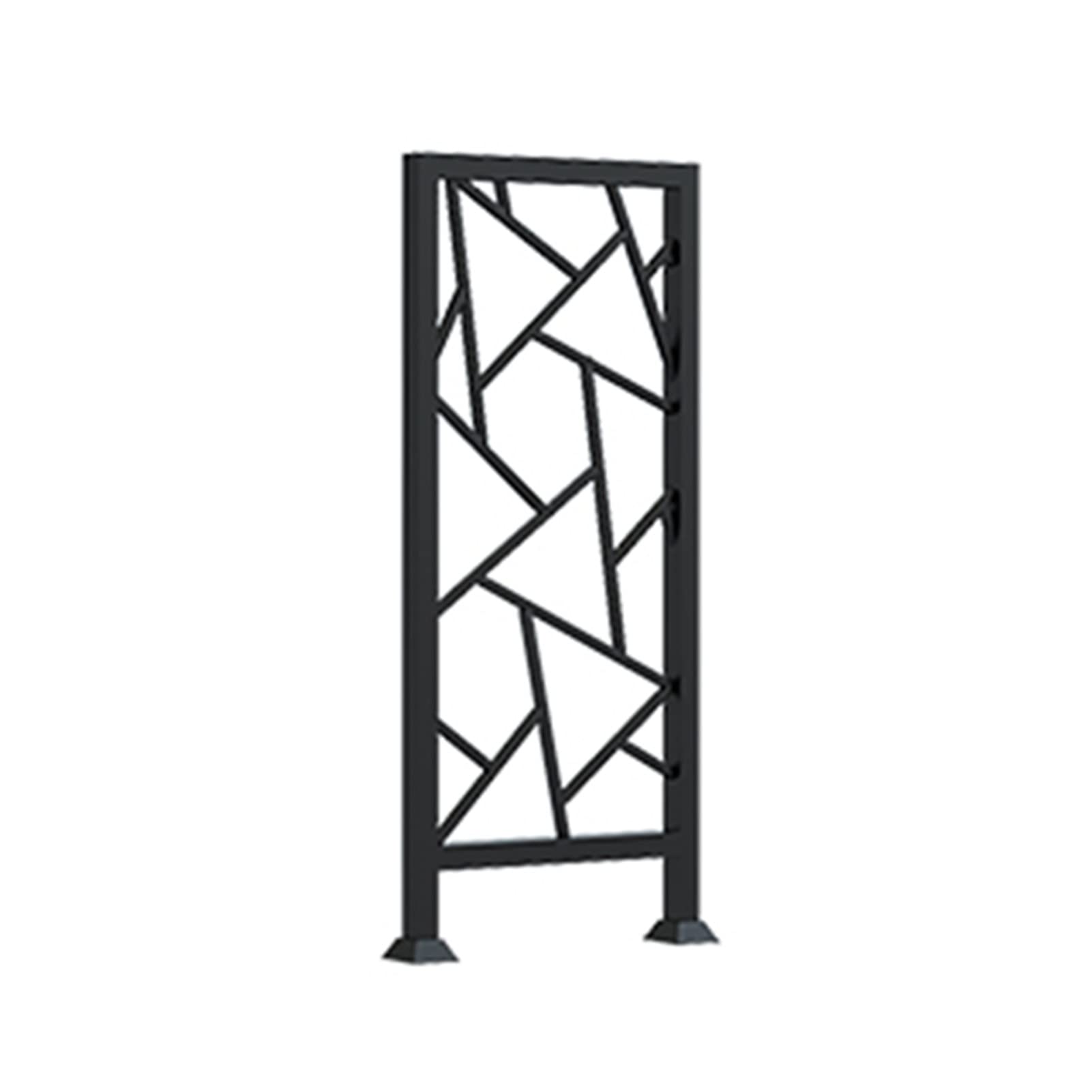 Balaustres de hierro de metal para escaleras interiores y exteriores, juego de balaustrada para decoración de ático, balcón, terraza, 5 estilos (estilo negro 5)