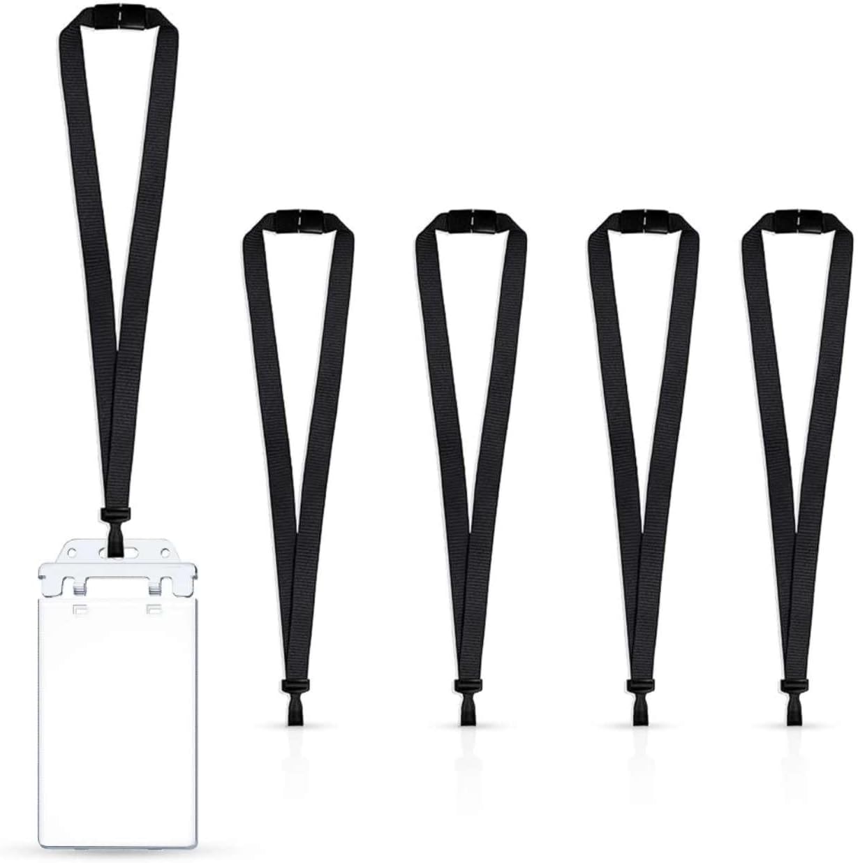 Bulk Polyester Breakaway Lanyards for ID Badge Name Tag -Lanyards Badge Clip With Plastic Clip Hook for Badge Holders