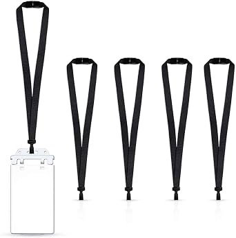 Bulk Polyester Breakaway Lanyards for ID Badge Name Tag -Lanyards Badge Clip With Plastic Clip Hook for Badge Holders