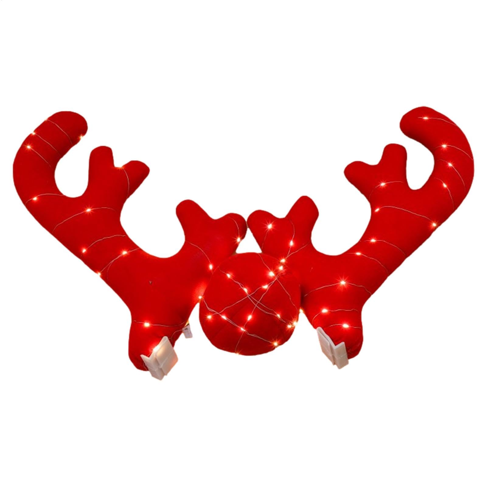 Générique Bois de cerf pour Voiture - Kit de Voiture en Corne de cerf de Noël | Costume de Camion de Voiture de noël, Ensemble Cadeau de noël, décoration de Renne, Bois pour Camion véhicule