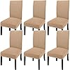 GoodtoU Chair Covers for Dining Room 6 Pack Stretch ParsonDining Chair Slipcover Removable Washable Chair Protector for HomeRestaurantBanquetForros para Sillas de ComedorCamel Set of 6