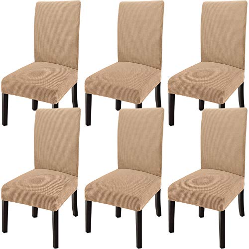 GoodtoU-Chair-Covers-for-Dining-Room-6-Pack-Stretch-ParsonDining-Chair-Slipcover-Removable-Washable-Chair-Protector-for-HomeRestaurantBanquetForros-para-Sillas-de-ComedorCamel-Set-of-6 GoodtoU Chair Covers for Dining Room 6 Pack Stretch ParsonDining Chair Slipcover Removable Washable Chair Protector for HomeRestaurantBanquetForros para Sillas de ComedorCamel Set of 6