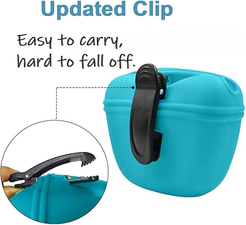 Vista 5 de Bolsa de golosinas para perros RoyalCare de silicona - Bolsa pequeña de entrenamiento - Bolsa portátil de golosinas para perros para correa