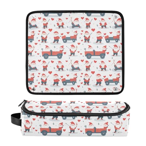 Bolsa organizadora de viaje para herramientas de cabello resistente al calor de mármol para planchas, rizadores y cuidado capilar miniatura 3