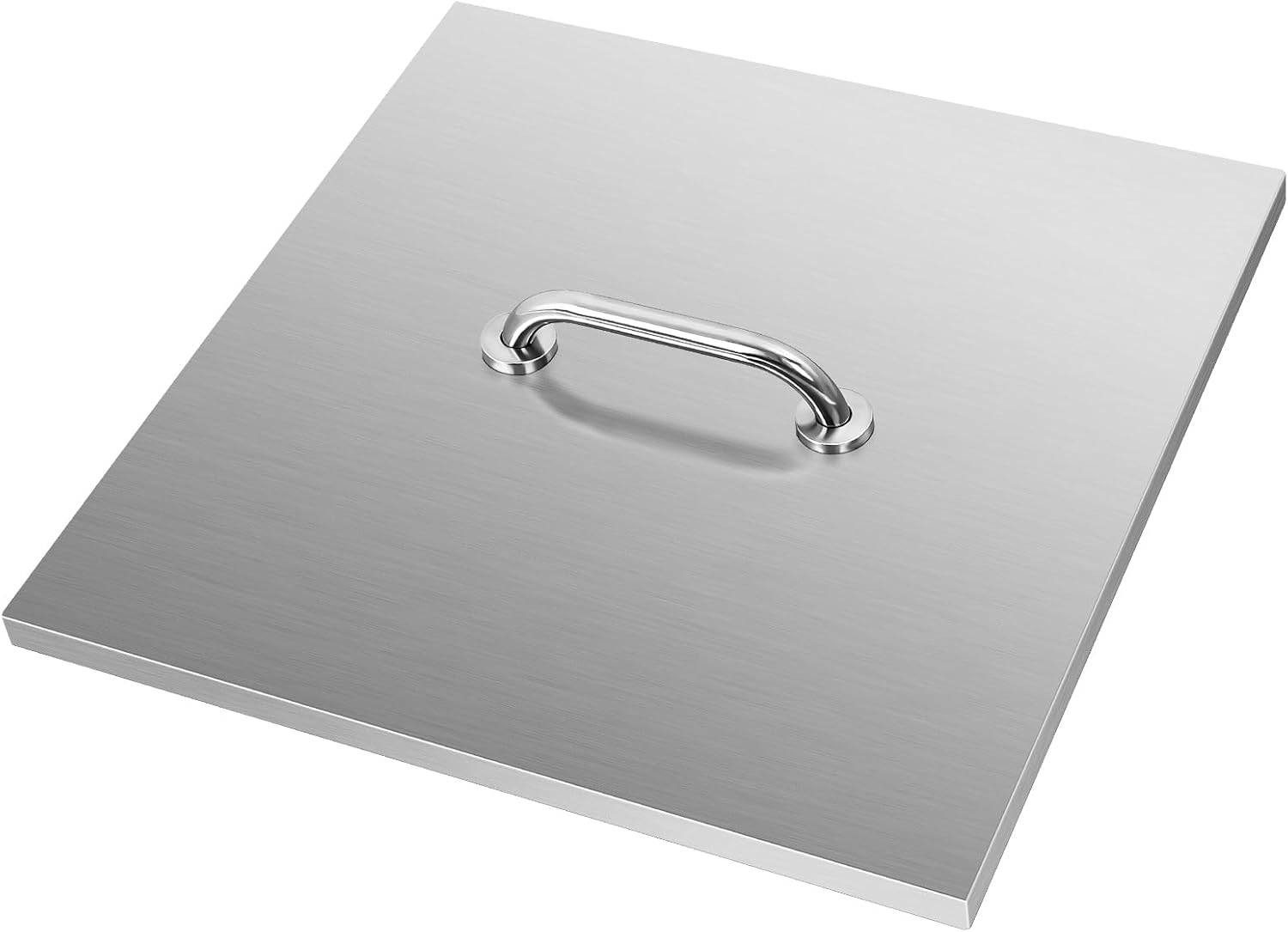 Stainless Steel Fire Pit Cover, 1.5mm Thick Square 21 X 21 Inch Lid for Drop-in Fire Pit