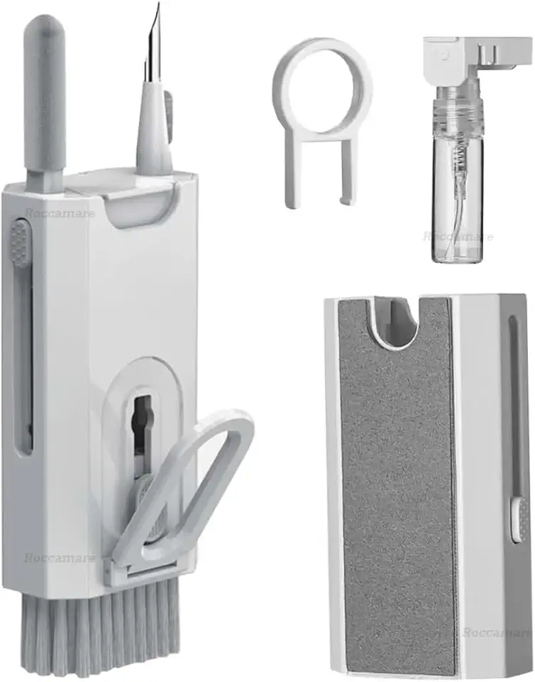 Kit de Limpeza 8 em 1 para Eletrônicos – Teclado, Fones, Celular, Notebook e Tela – Limpador Multifuncional com Removedor de Teclas