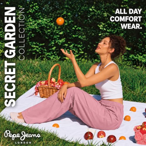 Image of Pepe Jeans Women's Printed Cotton Spandex Regular Fit Pyjama Bottoms | Comfortable Stretch Pyjama for Sleep & Lounge Wear | Soft Breathable Fabric | Elastic Waistband with Drawstring | All-Day Comfort