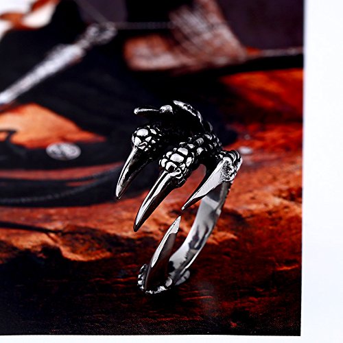 Image of Genuine Stainless Steel Ring for Men Fashion Punk Rock 3D Animal Rings