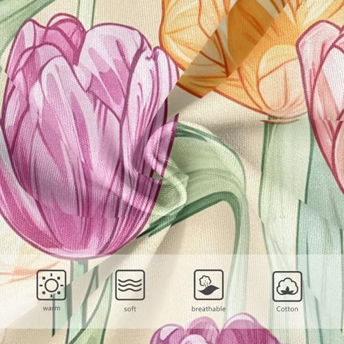 Stylish Girls Underwear Toddlers 2t Cotton Panties Little Girl Purple Orange Tulips Daffodils Kids Briefs Undies3