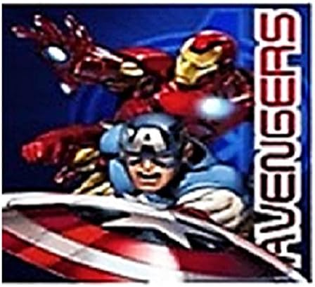 Disney Marvel Avengers Iron Man and Captain America Baby Size Royal Plush Throw Blanket