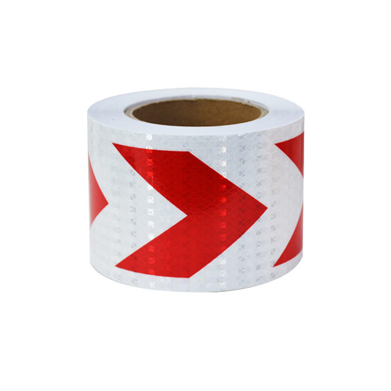 Cinta de señalización de peligro roja y blanca, Cinta amonestadora de la flecha reflexiva for los tamaños múltiples multicolores remolques barcos vehículos(White Red,Width 10cm)