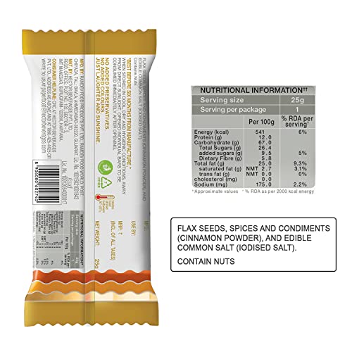 Image of Paper Boat Pani Puri Pellets, Ready to Fry, No Added Colours and Preservatives (400g), Paper Boat Honey Roasted Almond Bar, No Added Preservatives and Colours (Pack of 10, 25g Each)