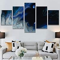 SIGNWIN 5 Panel Canvas Wall Art Abstract Colorful Decorative Elements Modern Artwork for Home Decorations Ready to Hang - 60